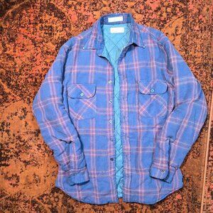 VTG PENDLETON Insulated Plaid Shirt L. padded rich thermal wool gap fleece hartt